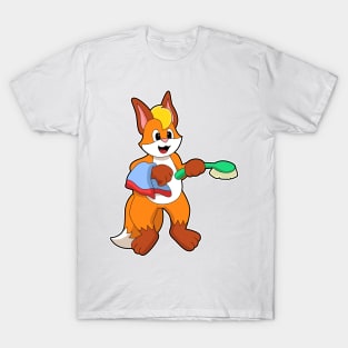 Fox with Towel & Brush T-Shirt